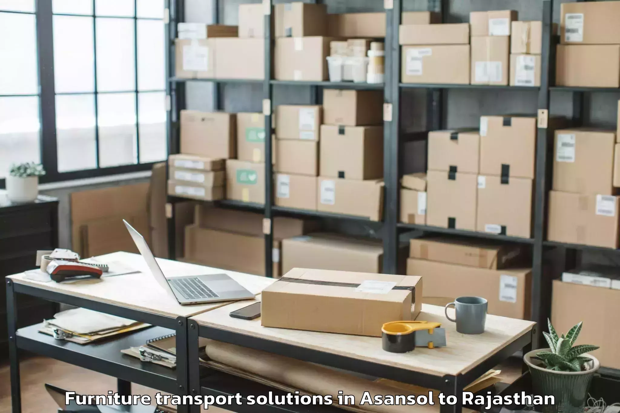 Get Asansol to Jalore Furniture Transport Solutions